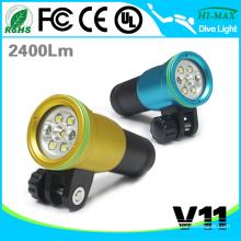 2015 new hot selling red flood photography uv flashlight diving